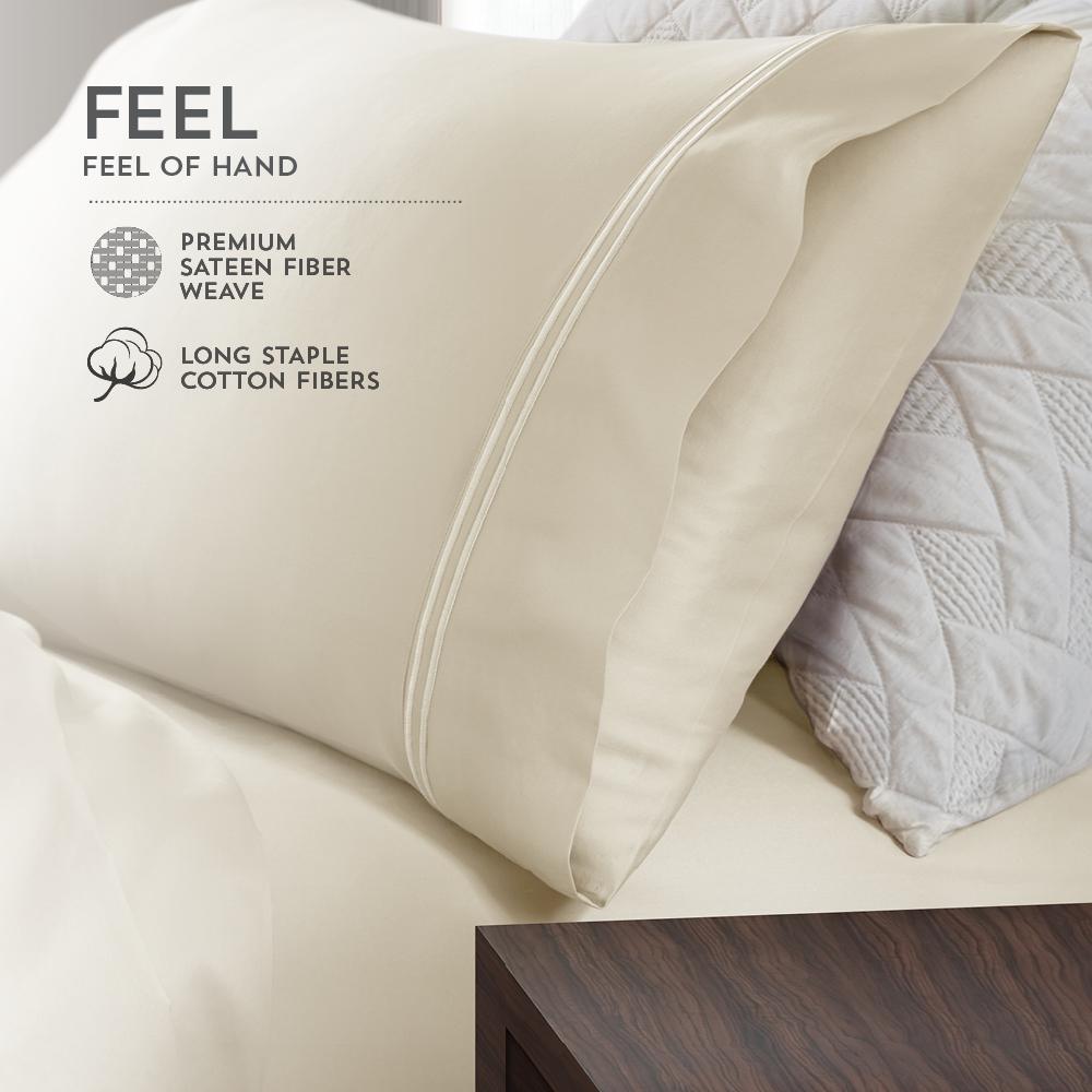 Premium Modal Pillowcase Set  Queen , White. Picture 4