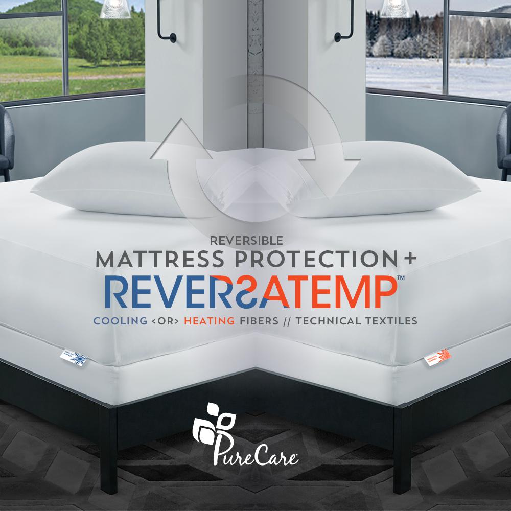 ReversaTemp 5-Sided Mattress Protector Twin XL, White. Picture 3