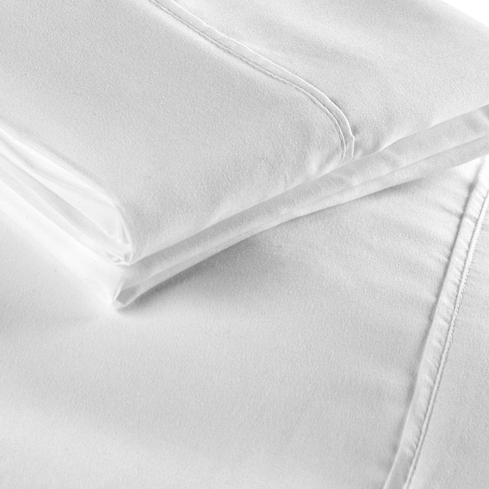 100% Cotton Pillowcase Set King, White. Picture 5