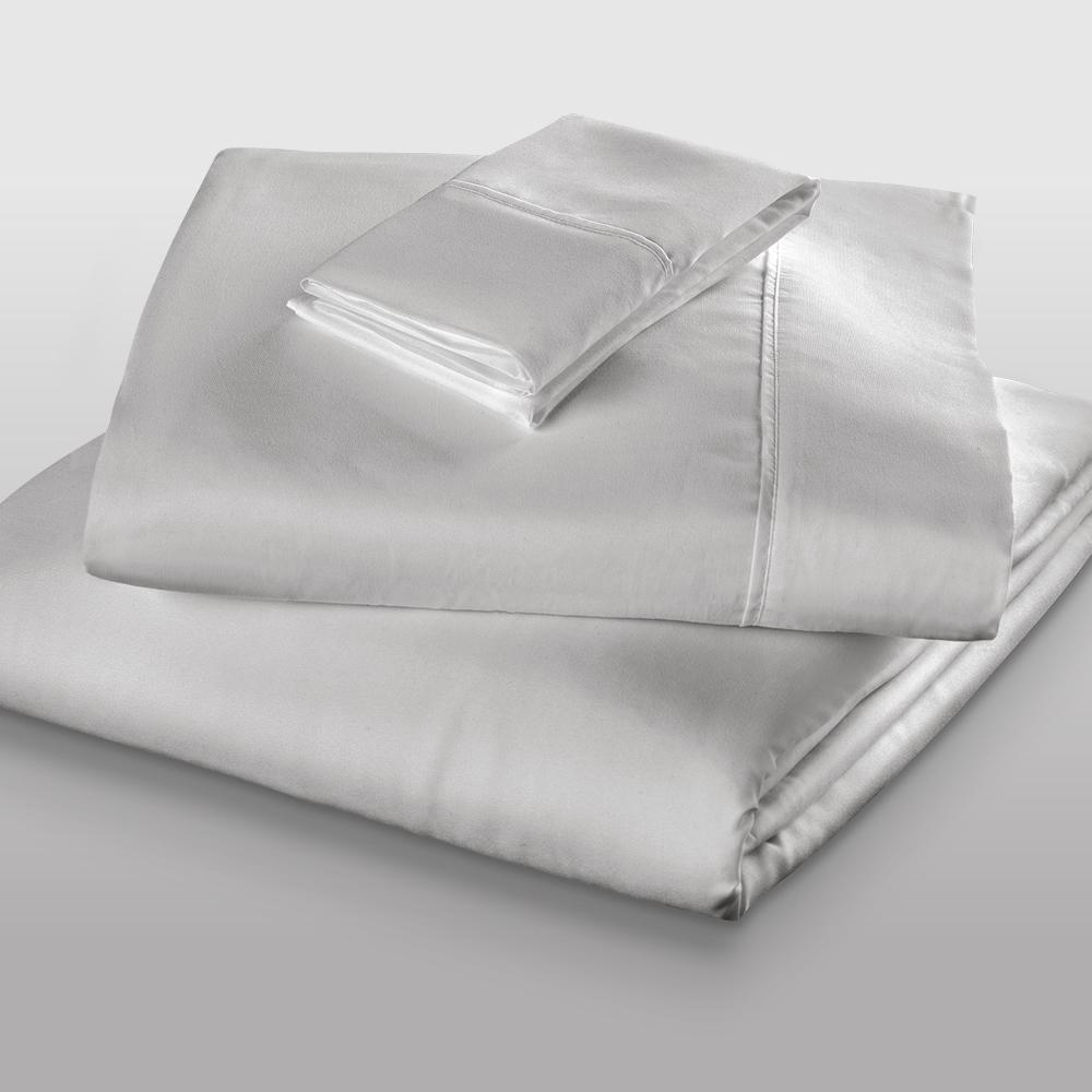 100% Cotton Sheet Set Cal King, Dove Grey. Picture 5