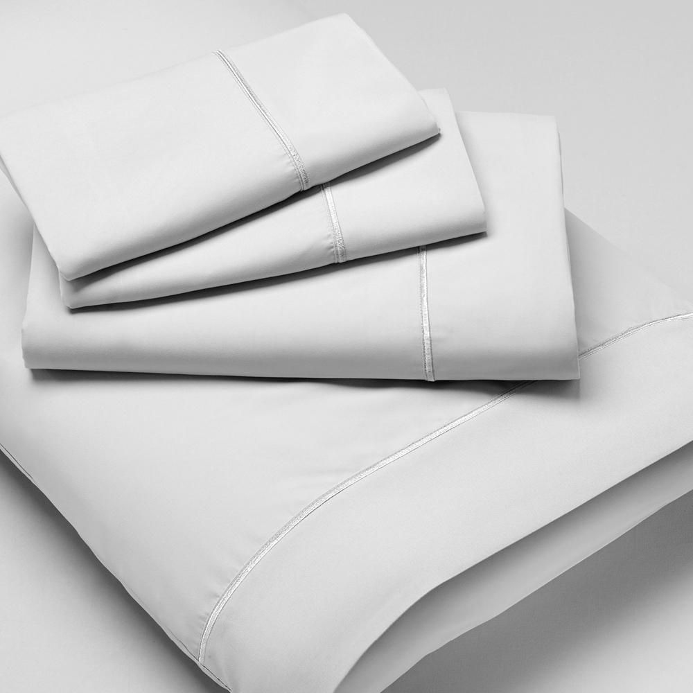 Luxury Microfiber Wrinkle Resistant Sheet Set QUEEN, White. Picture 5