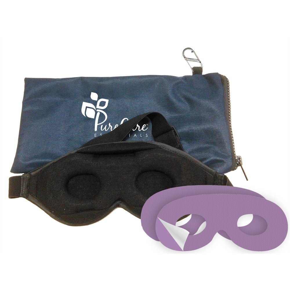Dream Composer Sleep Shade & Scented Cooling Gel Mask, Black. Picture 1