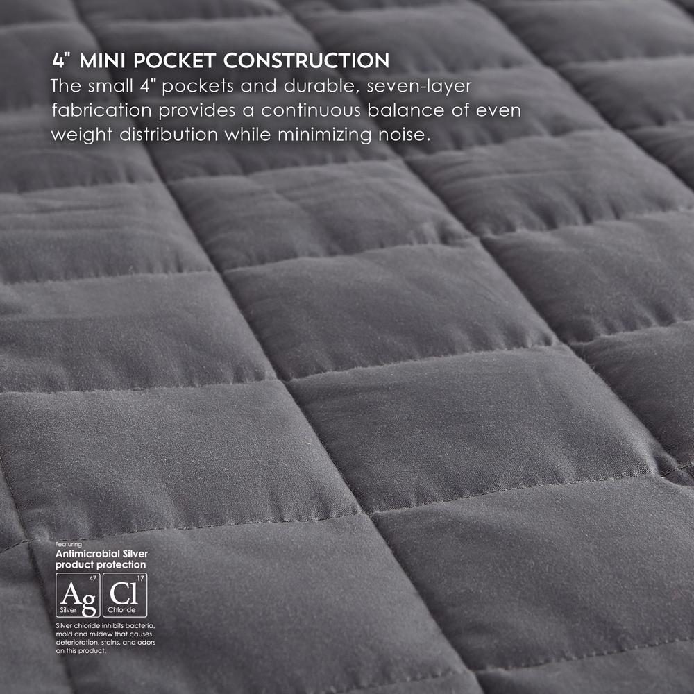 Zensory 15lb Weighted Blanket 48"x72", Dark Gray. Picture 4