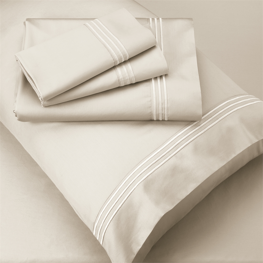 Elements Premium FRíO® Cooling Sheet Set QUEEN, Ivory. Picture 1