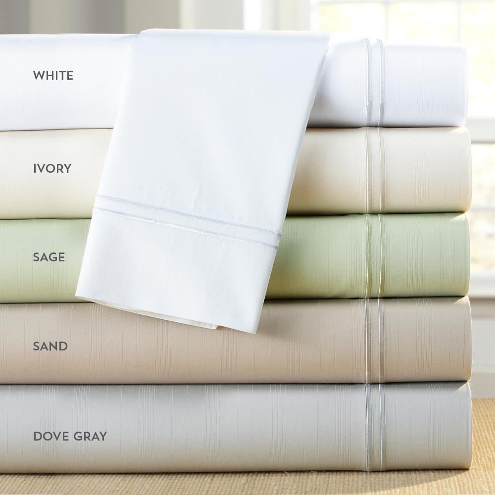 Premium Bamboo Pillowcase Set King, White. Picture 1
