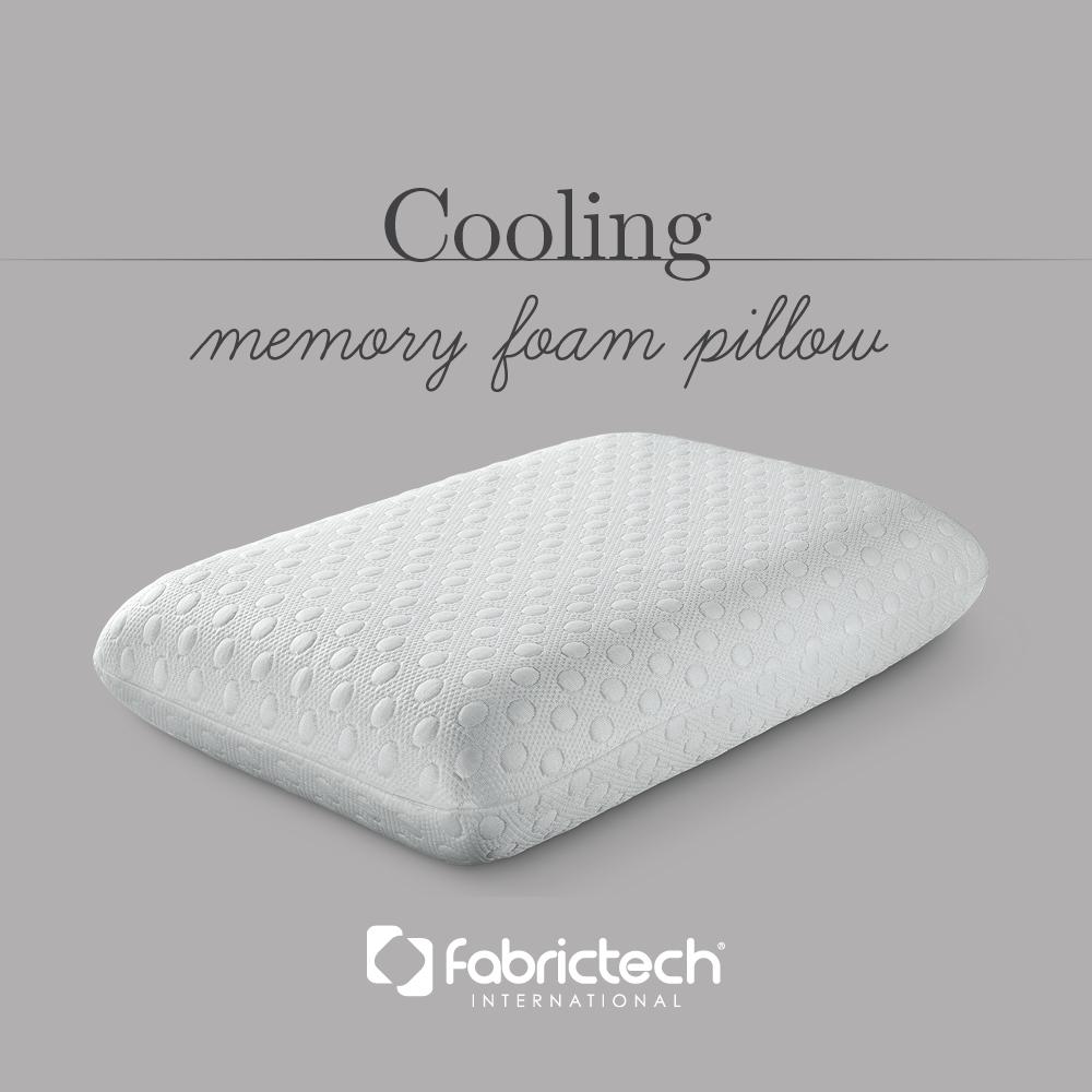 Cooling Cover Memory Foam Pillow Queen, White. Picture 2