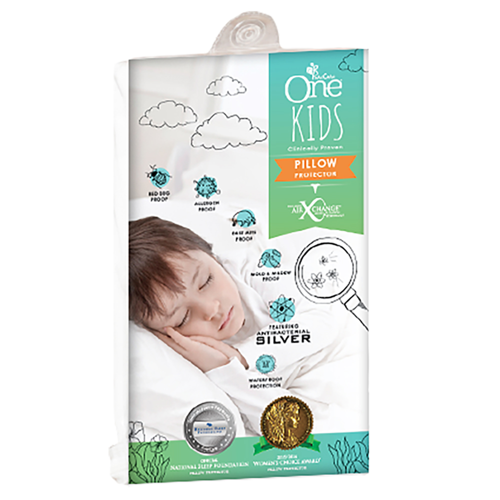 Kids Rise & Shine Youth Pillow Protector With AirXchange, White. Picture 2