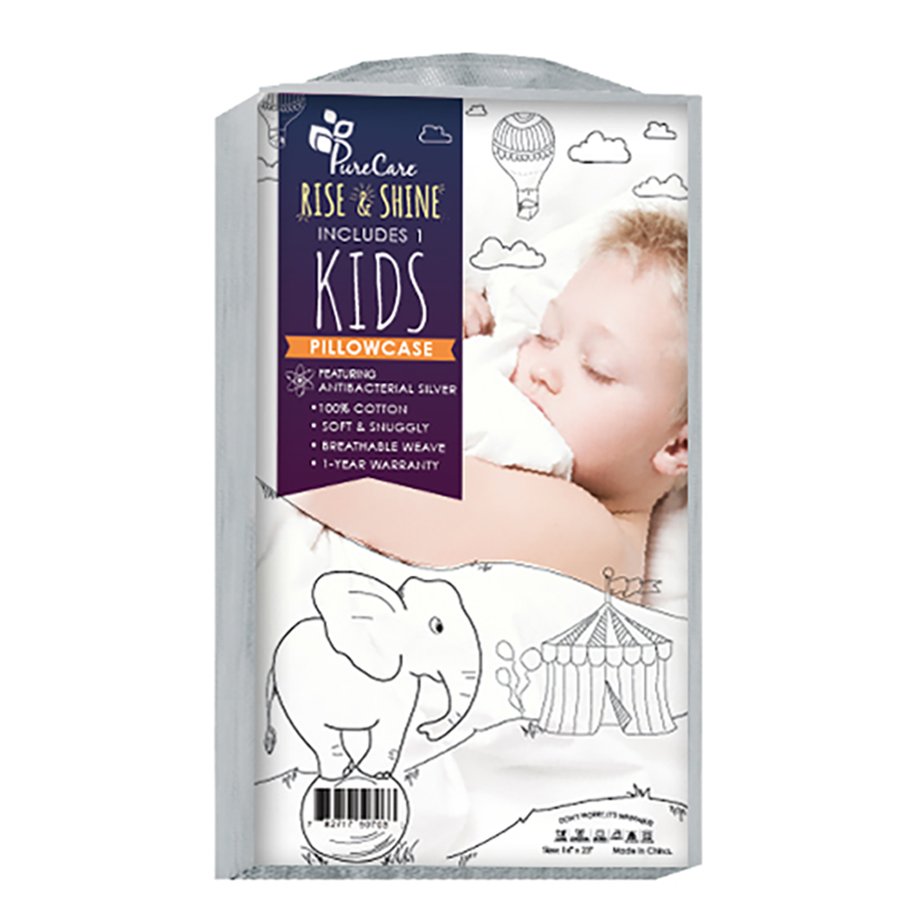 Kids Rise & Shine Youth Pillowcase, White. Picture 2