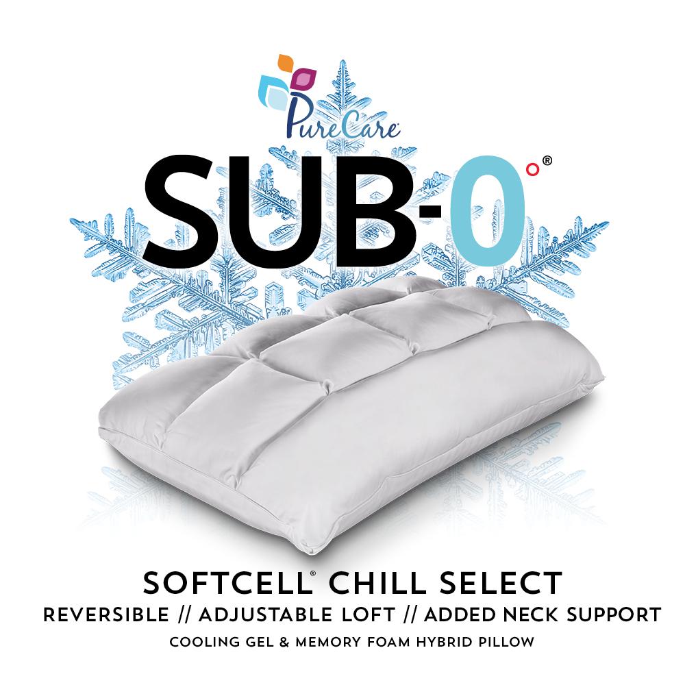 SUB-0° SoftCell Chill Select Pillow Queen, White. Picture 3