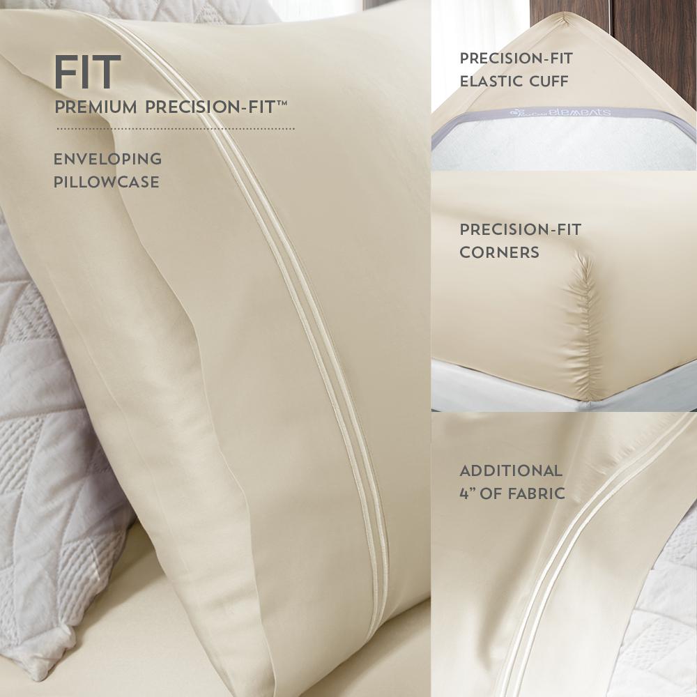 Premium Modal Sheet Set  Queen, Ivory. Picture 3