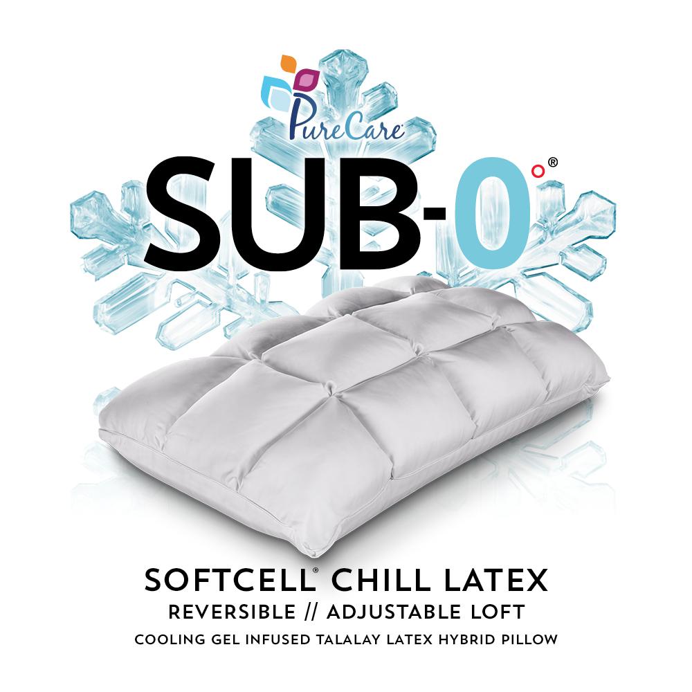 SUB-0° SoftCell Chill Latex Pillow Queen, White. Picture 2