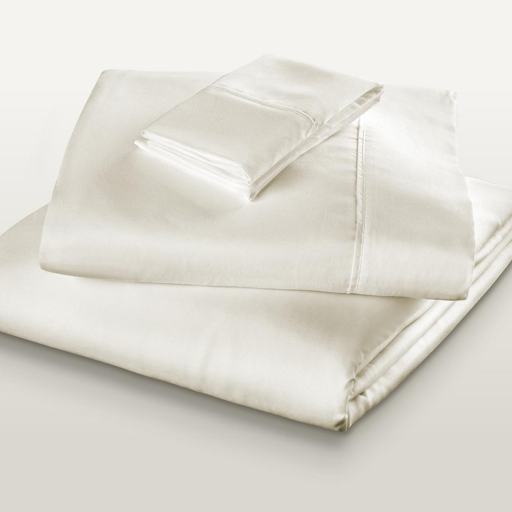 Microfiber Pillowcase Set Queen, Ivory. Picture 5