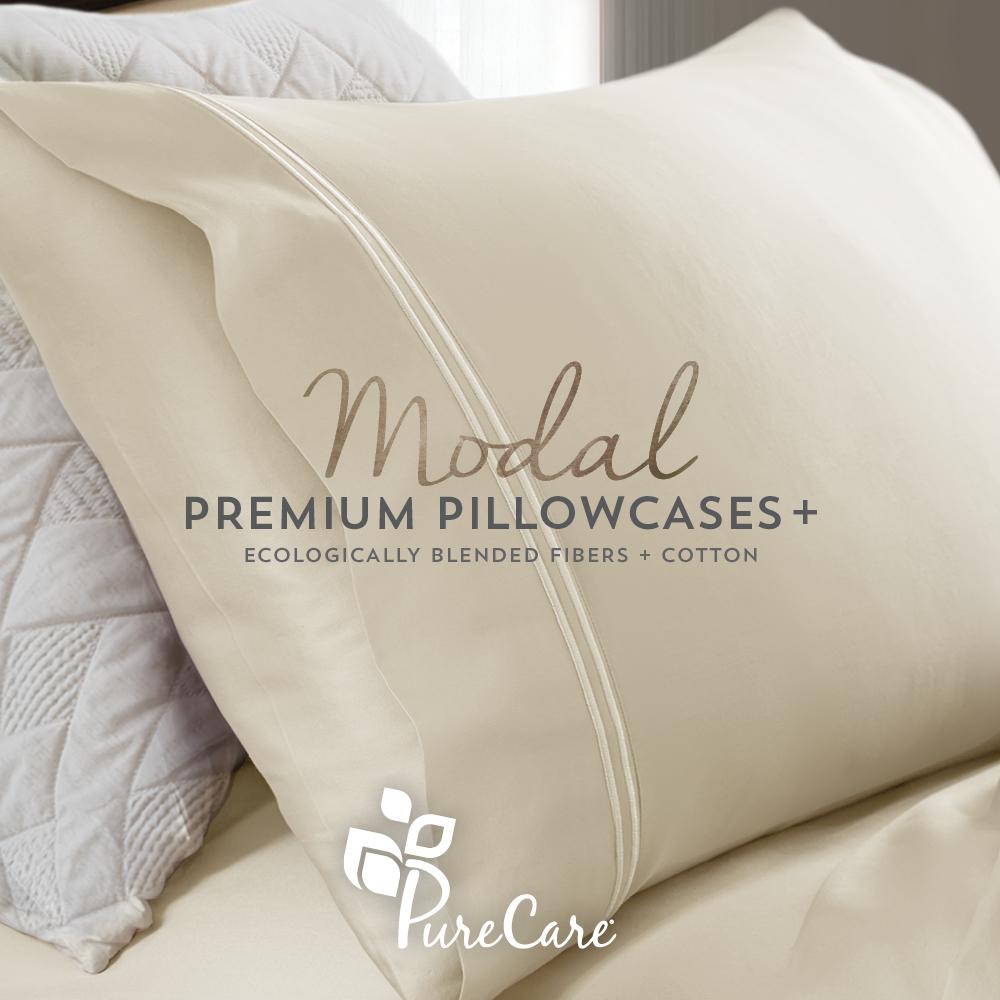 Premium Modal Pillowcase Set  King , Ivory. Picture 2