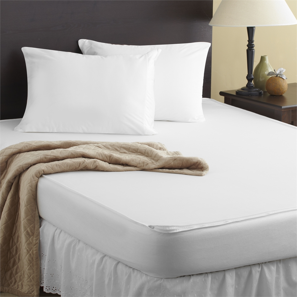 Total Encasement Mattress Protector TWIN, White. Picture 3