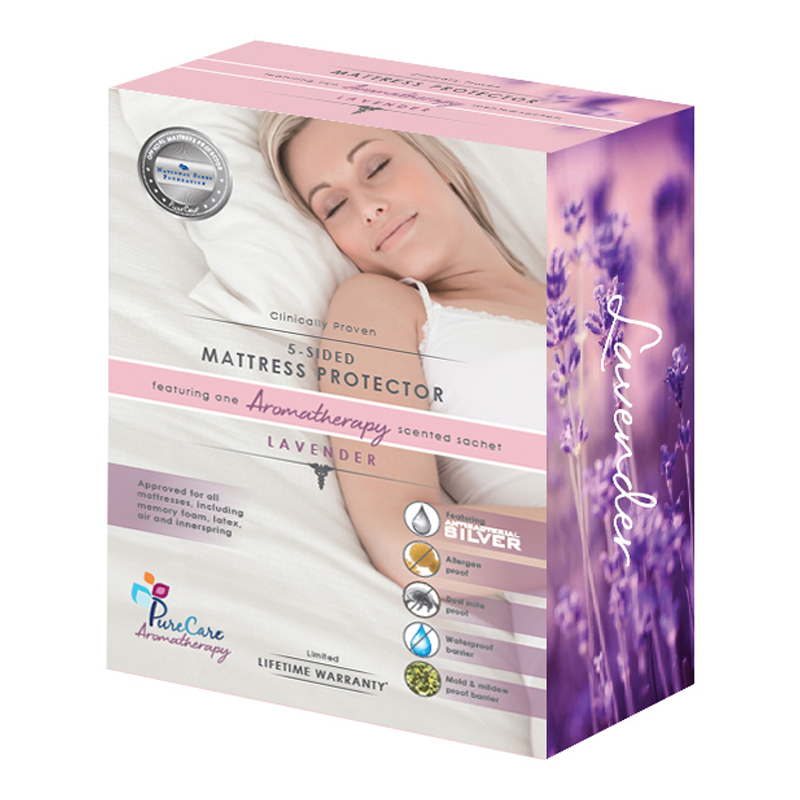 Aromatherapy Mattress Protector TWIN XL, White. Picture 2