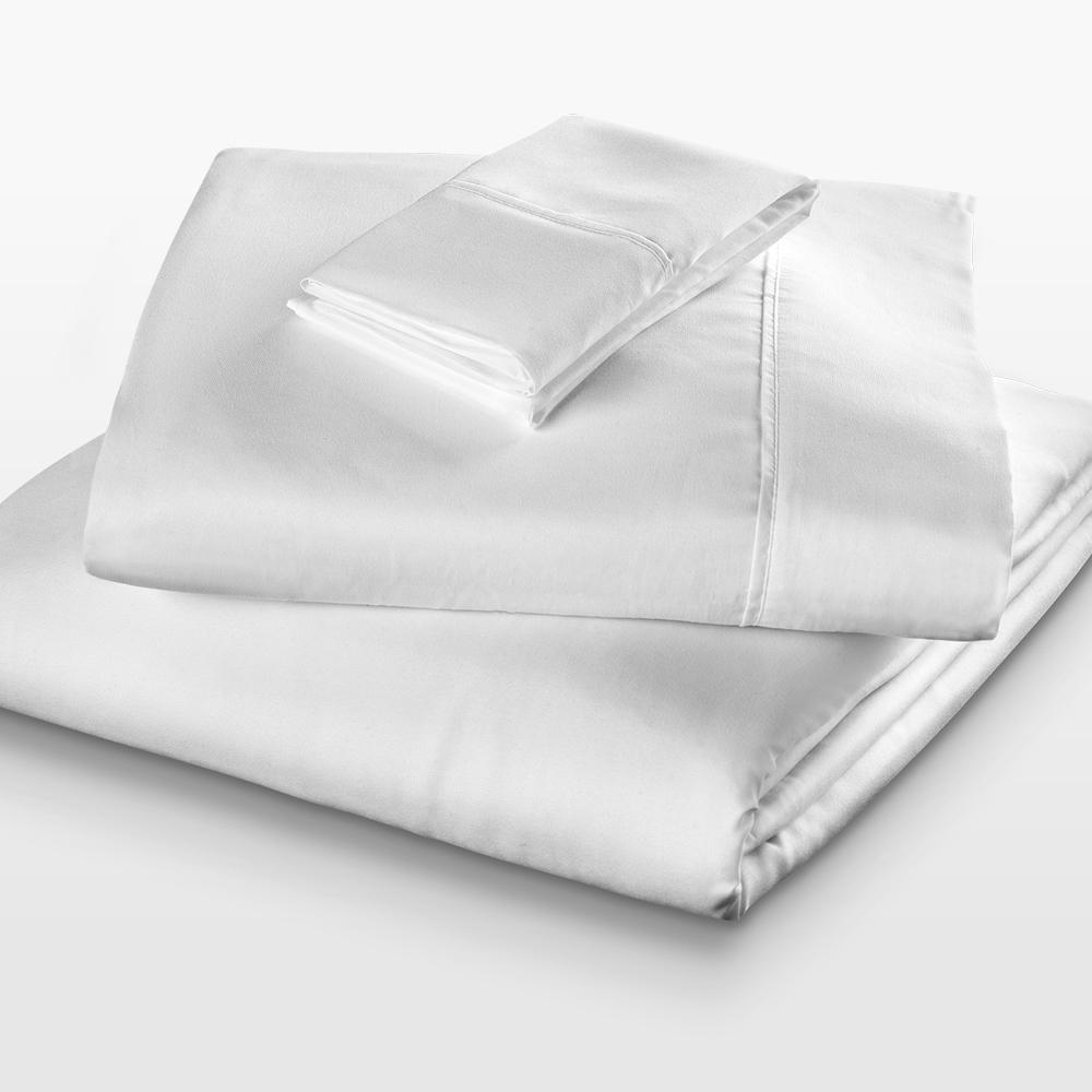 Microfiber Sheet Set Queen, White. Picture 5