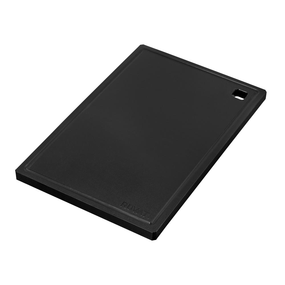 Ruvati 17 x 11 inch Black Resin Thick Cutting Board for Ruvati Workstation Sinks - RVA1217BLK. Picture 3