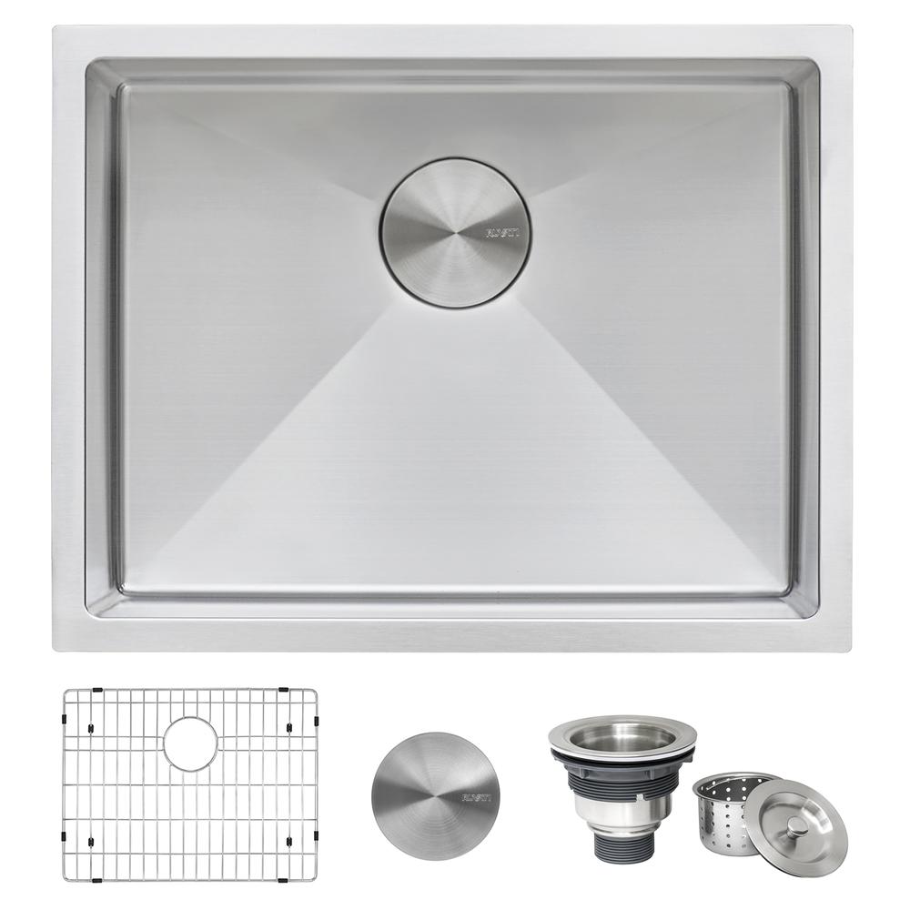 Ruvati 21-inch Undermount Bar Prep Kitchen Sink 16 Gauge Corners Single Bowl. Picture 1