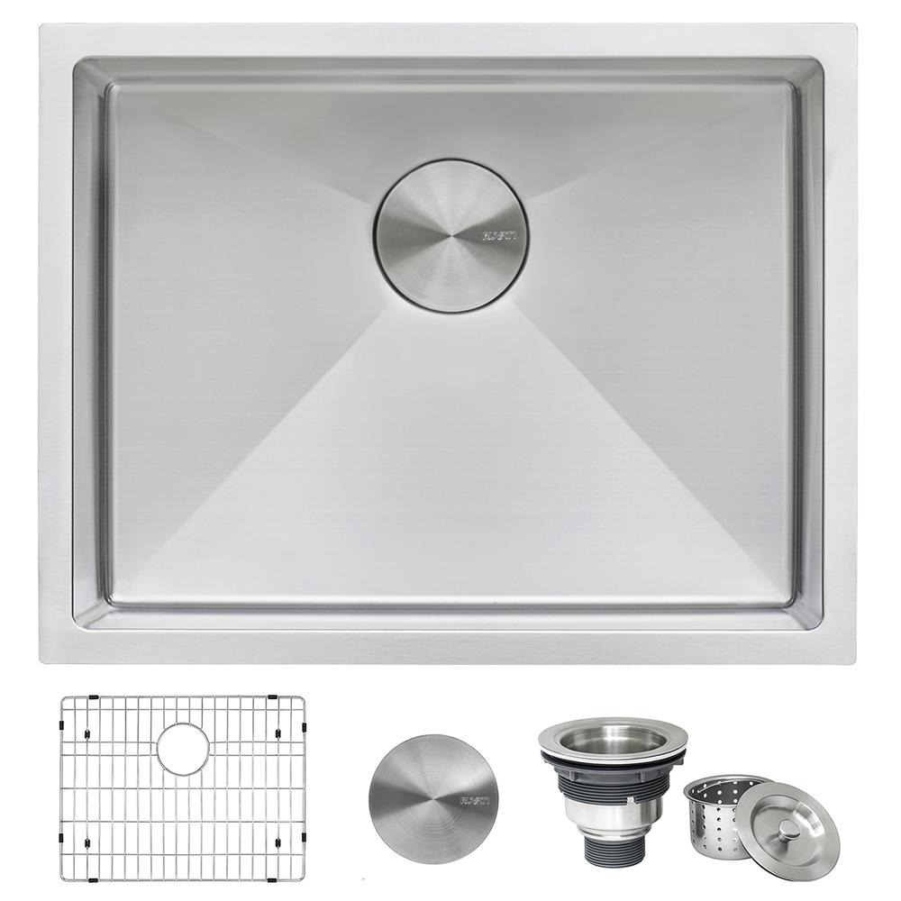 Ruvati 23-inch Undermount Kitchen Sink 16 Gauge Corners Single Bowl. Picture 1