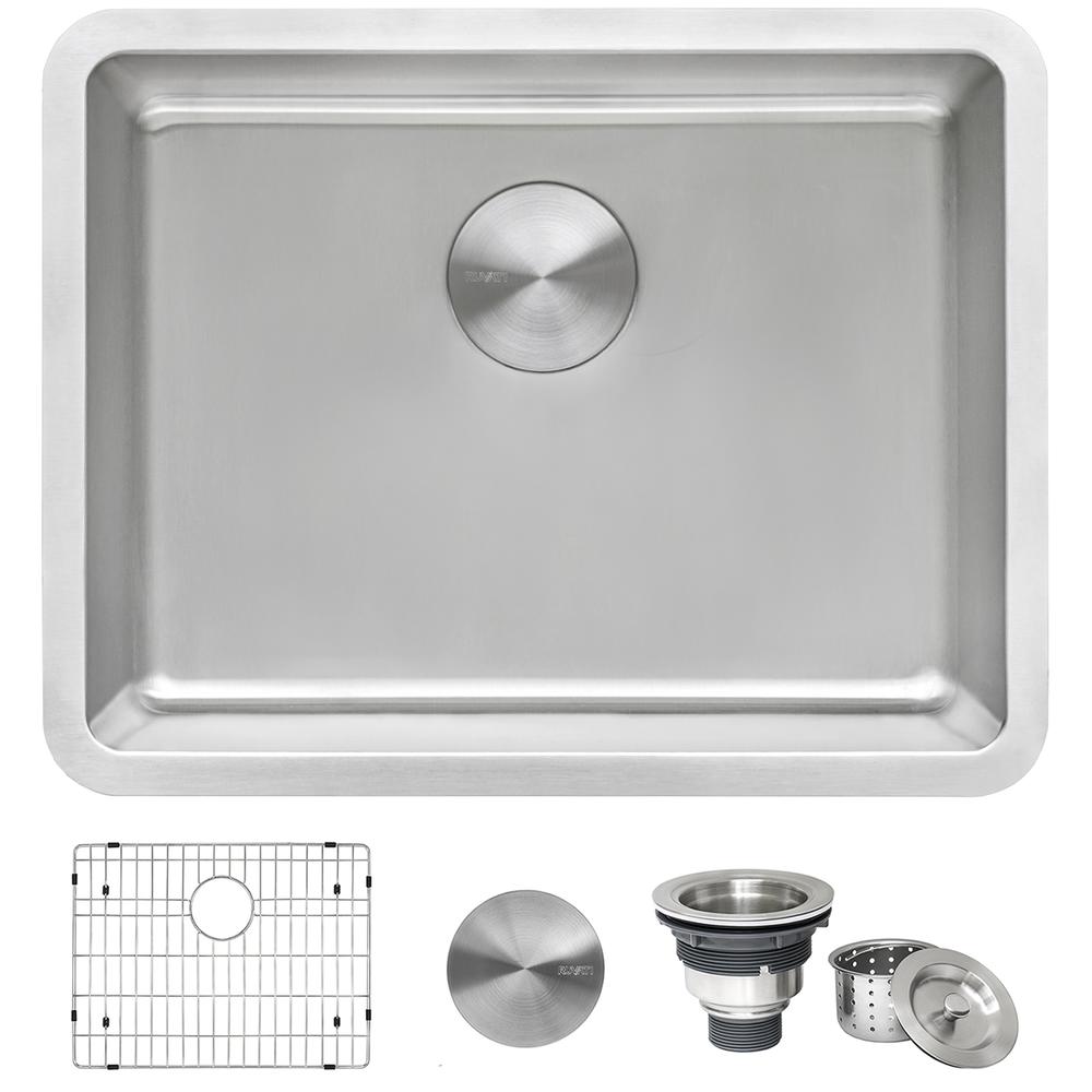 Ruvati 23-inch Undermount Kitchen Sink 16 Gauge Stainless Steel Single Bowl. Picture 1