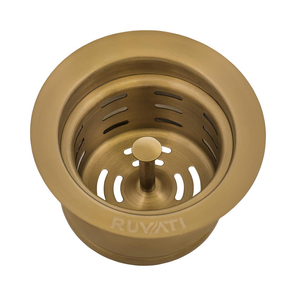 Ruvati Extended Garbage Disposal Flange with Deep Basket Strainer. Picture 2