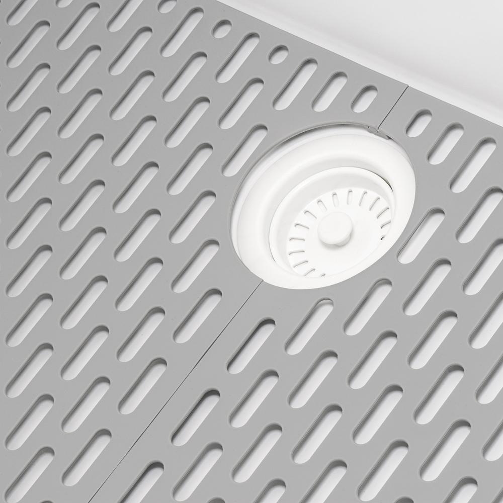 Ruvati Silicone Bottom Grid Sink Mat for RVG1030 and RVG2030 Sinks Gray. Picture 3
