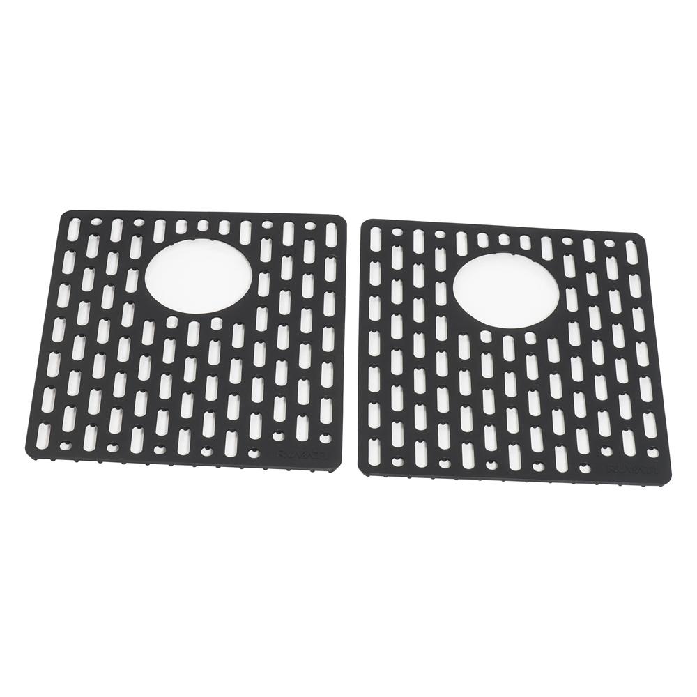 Ruvati Silicone Bottom Grid Sink Mat for RVG1385 and RVG2385 Sinks Black. Picture 1