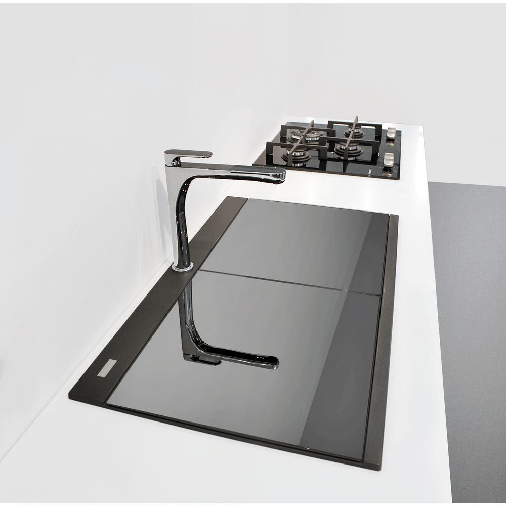 Ruvati 34 inch epiGranite Topmount Workstation Ledge Kitchen Sink. Picture 8