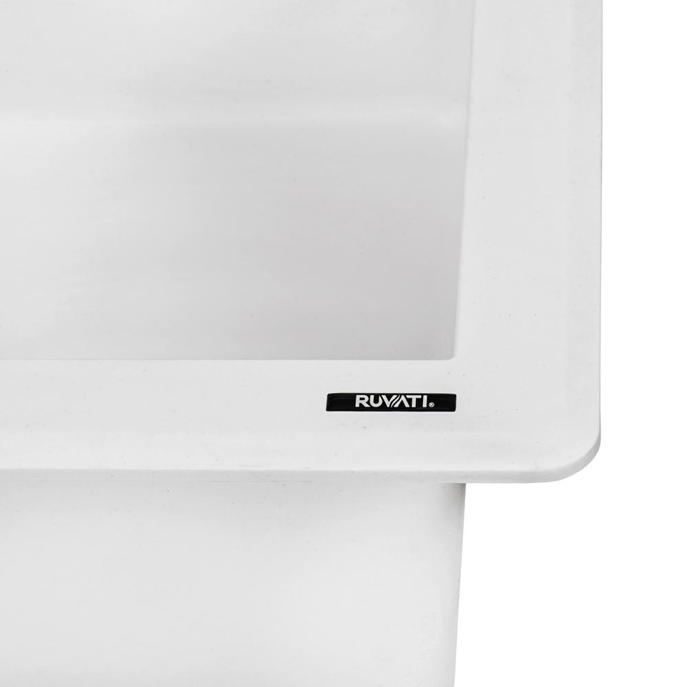 Ruvati 33 x 22 inch epiGranite Dual-Mount Double Bowl Kitchen Sink. Picture 5