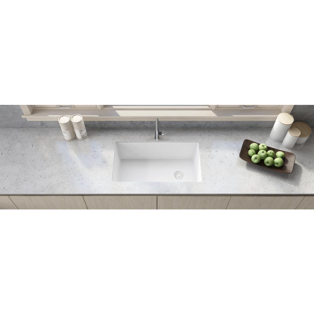 Ruvati 32 x 19 inch epiGranite Undermount Single Bowl Kitchen Sink. Picture 8