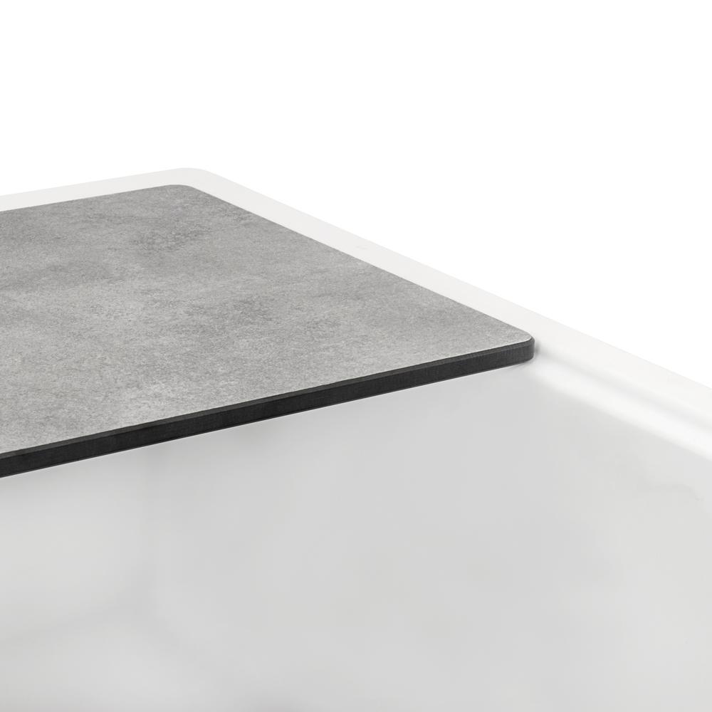 Granite Composite Workstation Undermount Kitchen Sink Single Bowl White. Picture 4