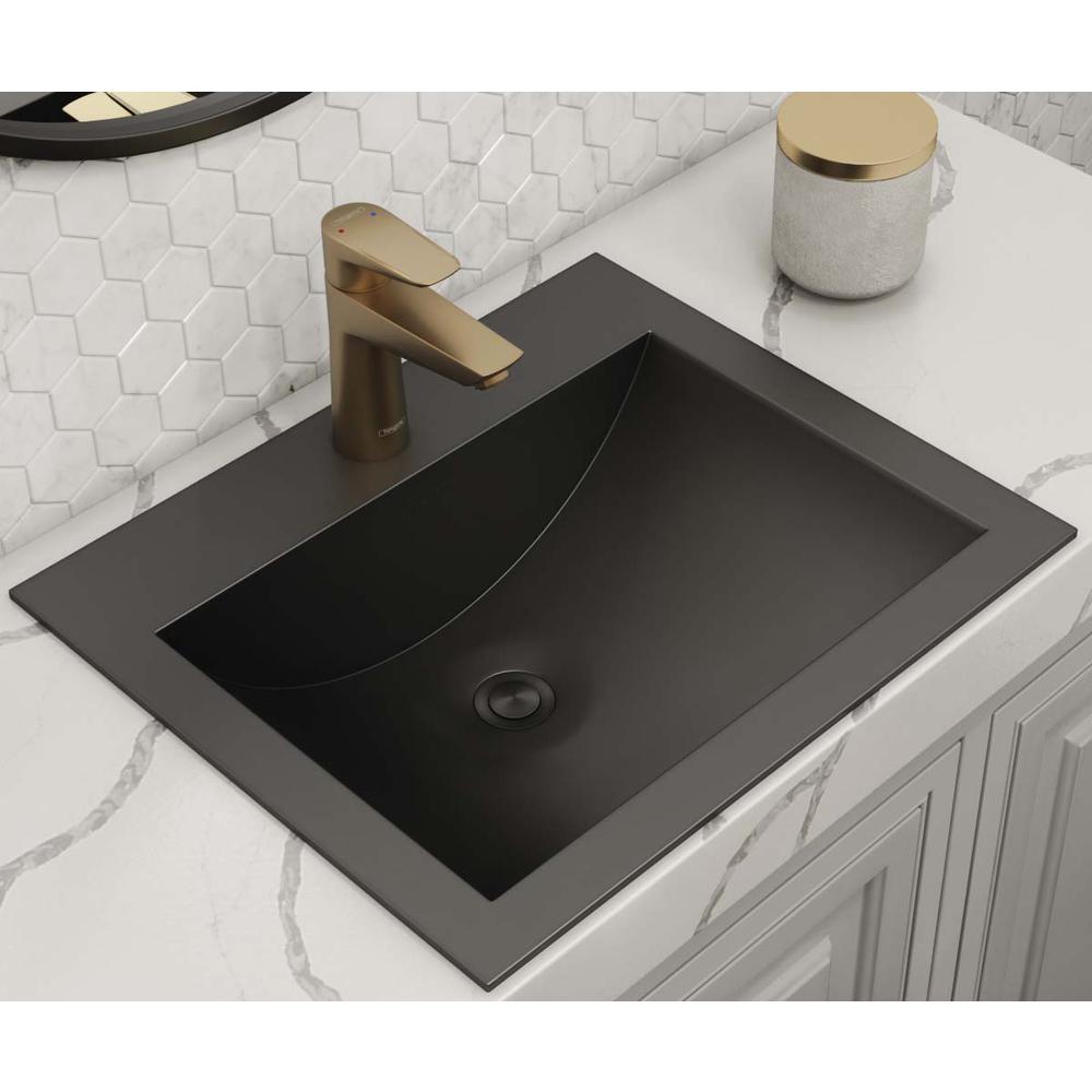 Ruvati 21 x 17 inch Drop-in Topmount Bathroom Sink Stainless Steel. Picture 5