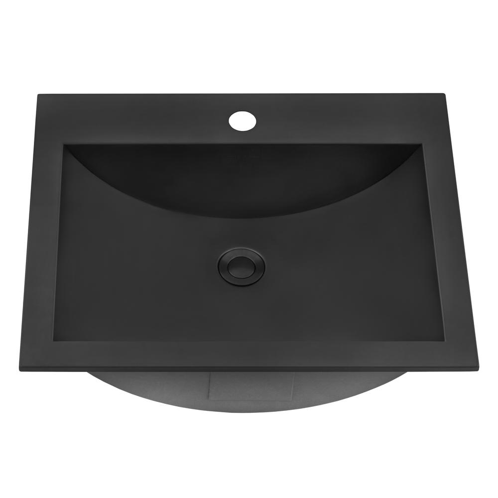 Ruvati 21 x 17 inch Drop-in Topmount Bathroom Sink Stainless Steel. Picture 2
