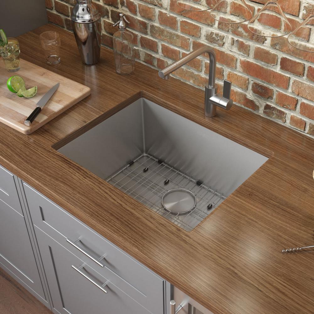 Ruvati 21-inch Undermount Bar Prep Kitchen Sink 16 Gauge Corners Single Bowl. Picture 12