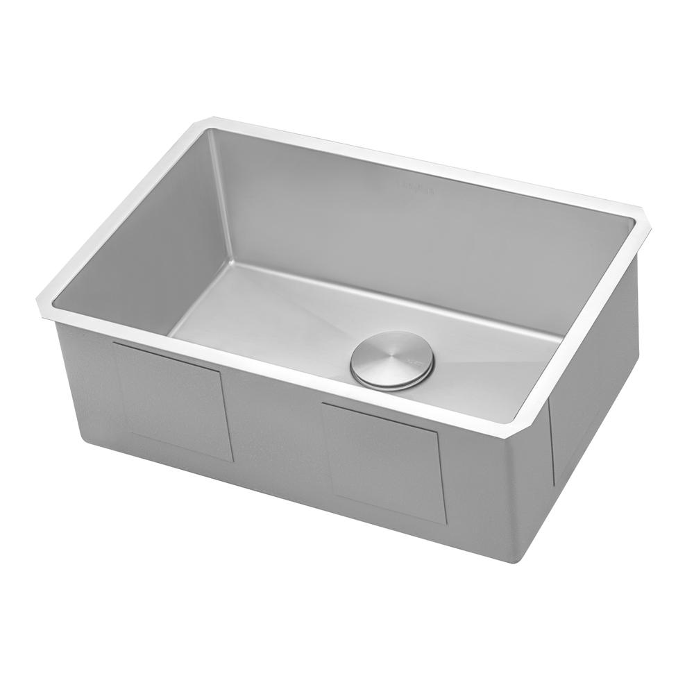 Ruvati 26-inch Undermount Kitchen Sink 16 Gauge Rounded Corners Single Bowl. Picture 4