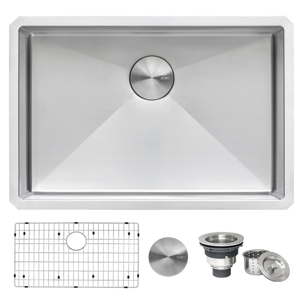 Ruvati 28-inch Undermount 16 Gauge Kitchen Sink Rounded Corners Single Bowl. Picture 2