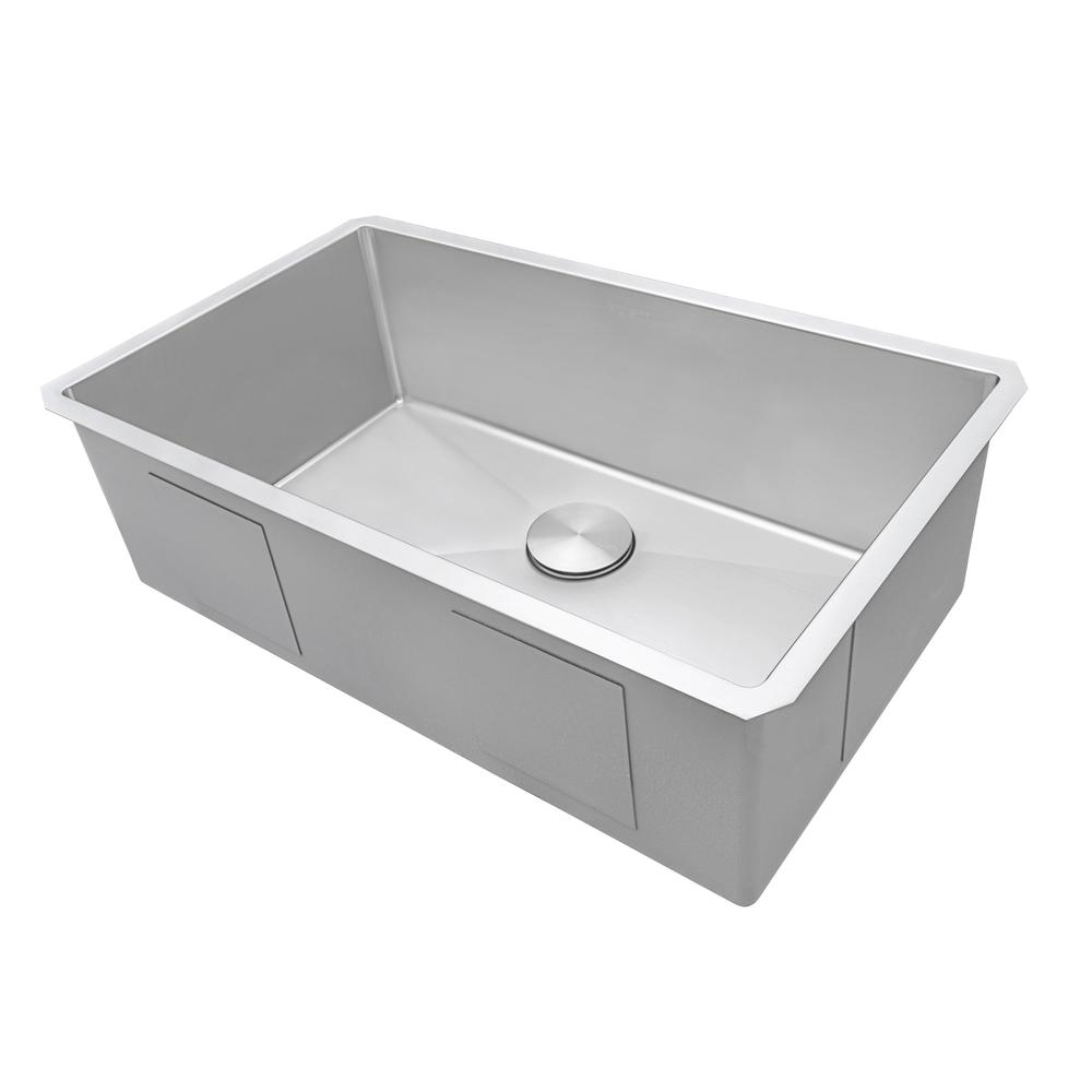 Ruvati 30-inch Undermount 16 Gauge Rounded Corners Kitchen Sink Single Bowl. Picture 10