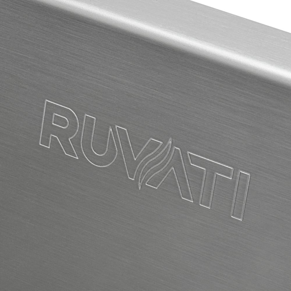 Ruvati 32-in Undermount 50/50 Double Bowl Rounded Corners 16 Gauge Kitchen Sink. Picture 10