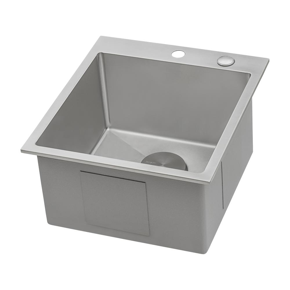 Ruvati 18 x 20 inch Drop-in Topmount Rounded 16 Gauge Kitchen Sink Single Bowl. Picture 4