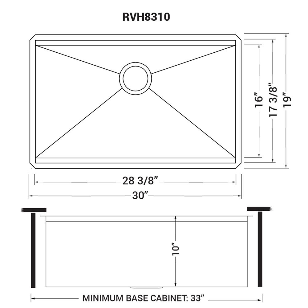 Ruvati 30-inch Workstation Ledge Undermount 16 Gauge Kitchen Sink Single Bowl. Picture 6