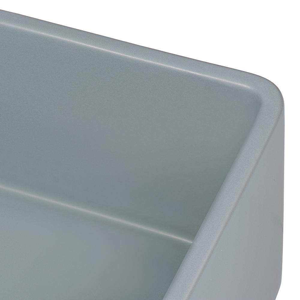 Ruvati 30 x 20 inch Fireclay Reversible Apron-Front Kitchen Sink Single Bowl. Picture 5