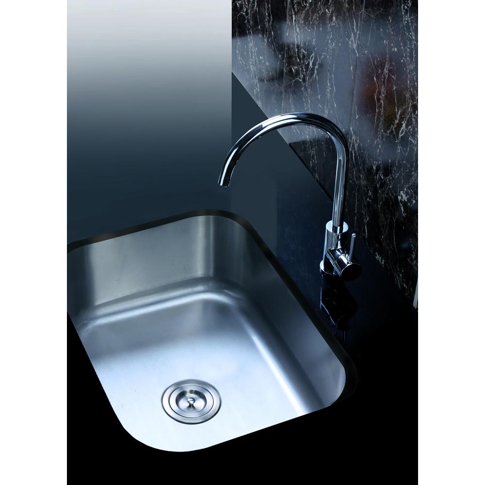 Ruvati 21-inch Undermount 16 Gauge Stainless Steel Kitchen Sink Single Bowl. Picture 12