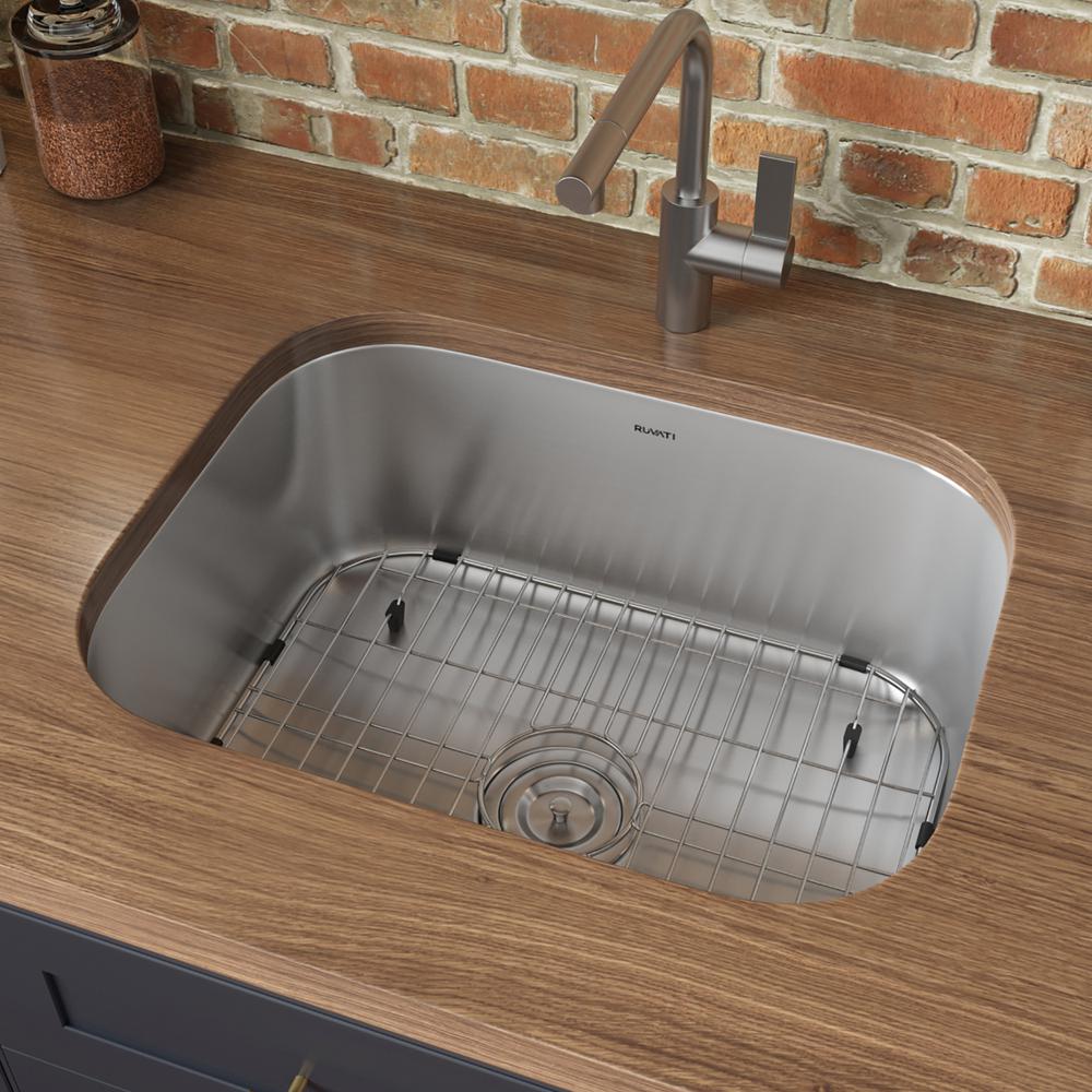 Ruvati 24-inch Undermount 16 Gauge Stainless Steel Kitchen Sink Single Bowl. Picture 2