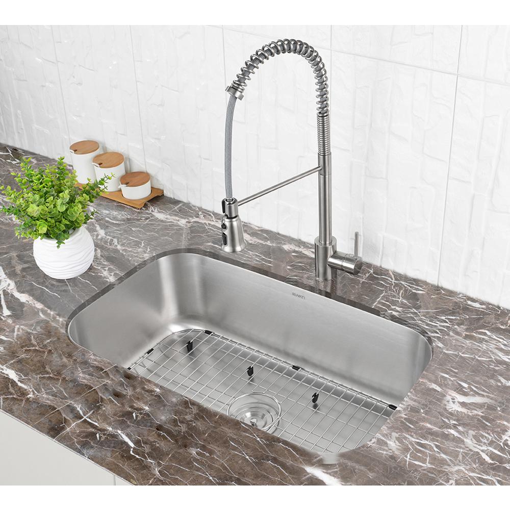 Ruvati 32-inch Undermount 16 Gauge Stainless Steel Kitchen Sink Single Bowl. Picture 7