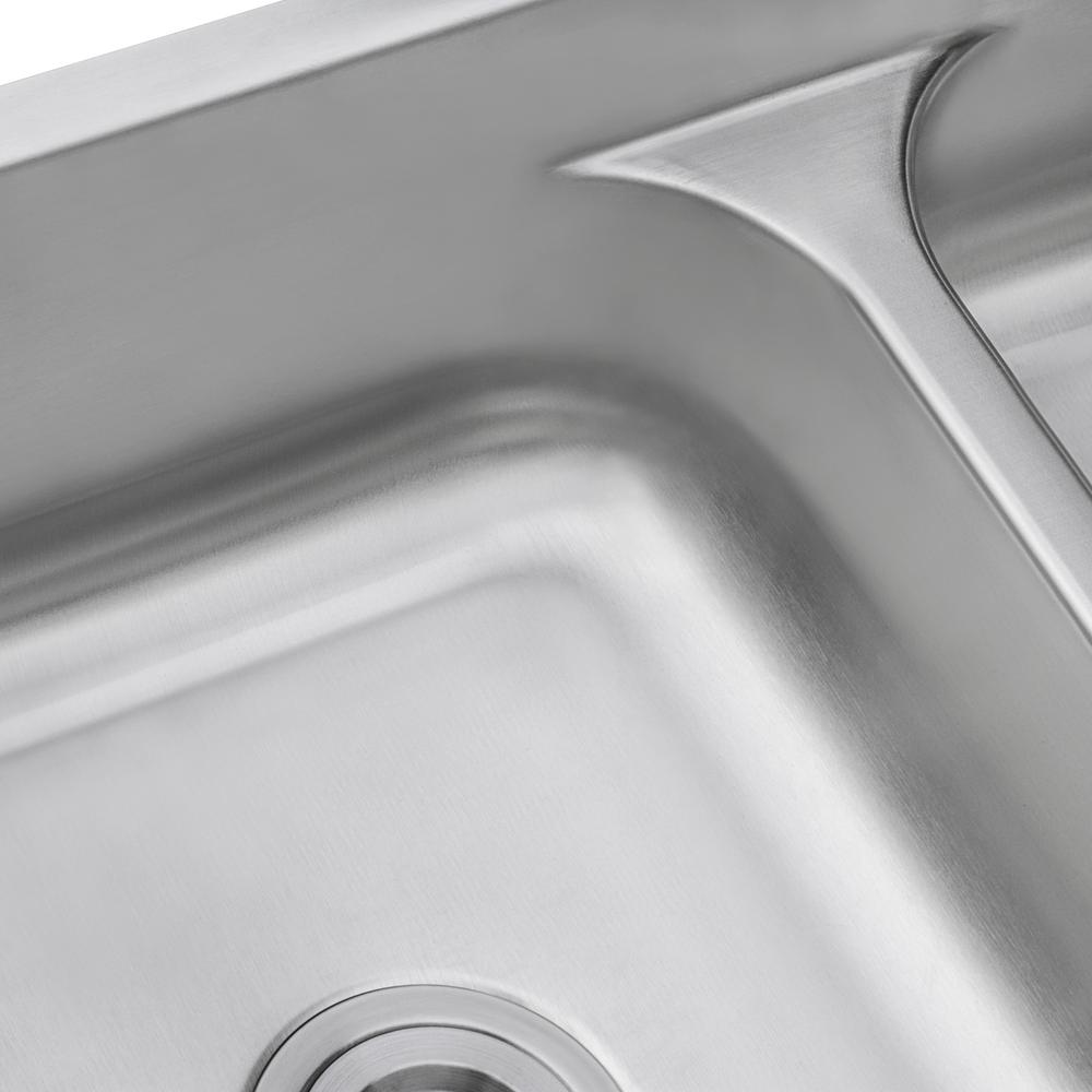 Ruvati 32-inch Low-Divide 50/50 Double Bowl Undermount 16 Gauge Kitchen Sink. Picture 9