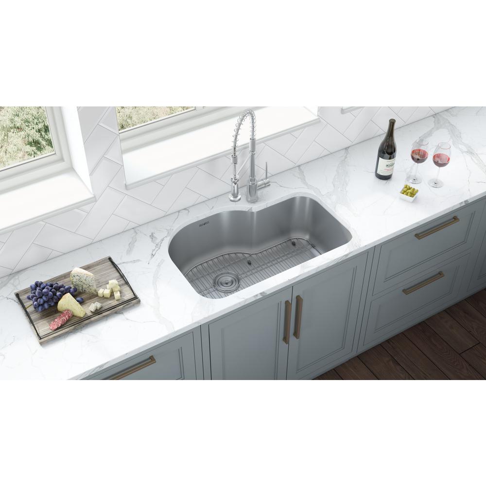 Ruvati  Undermount 16 Gauge 32" Kitchen Sink Single Bowl. Picture 9