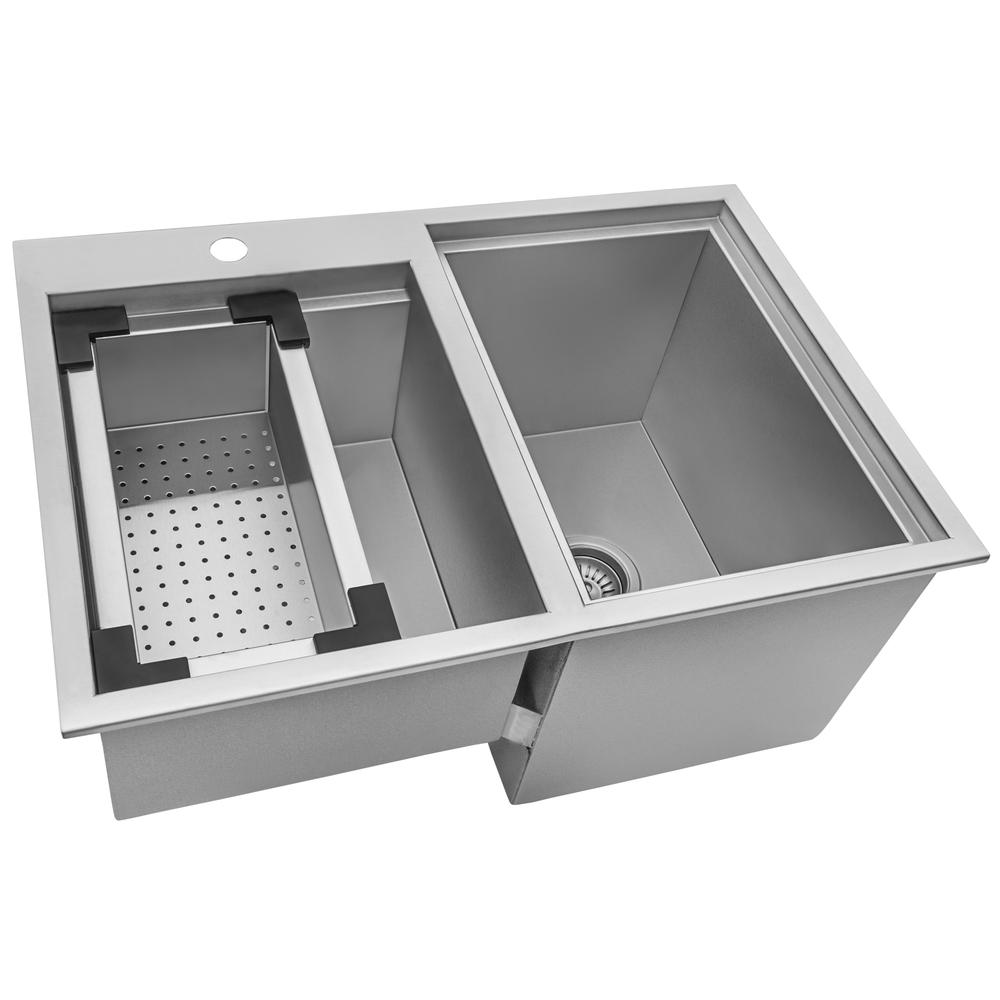 Ruvati Insulated Ice Chest and Outdoor Sink 29 x 20 inch BBQ Workstation T-316. Picture 2