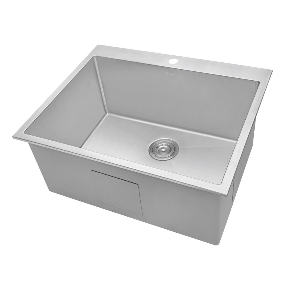 Ruvati Laundry Utility Sink 27 x 22 x 12 inch Rounded Corners Deep 16 Gauge. Picture 1