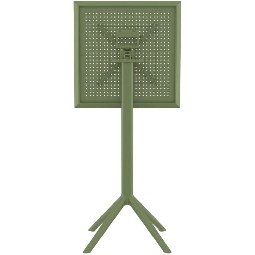 Sky Square Folding Bar Table 24 inch Olive Green. Picture 2