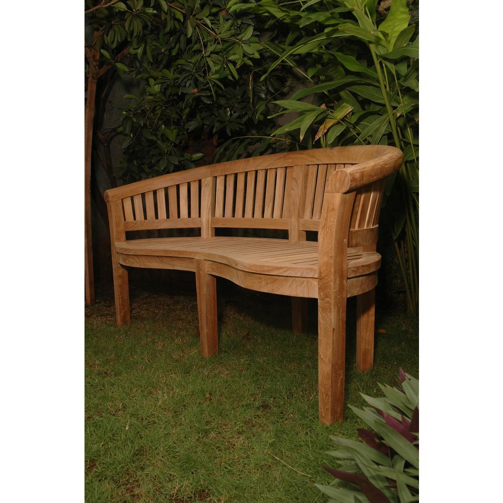 Curve 3 Seater Bench Extra Thick Wood. Picture 6